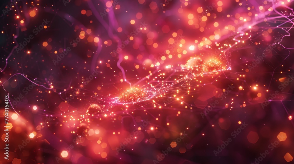Poster illustrate a web of glowing, interconnected nodes floating in space