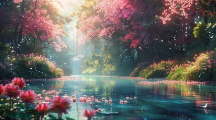 Garden: A garden blooming with flowers, symbolizing the growth and blossoming of ones career