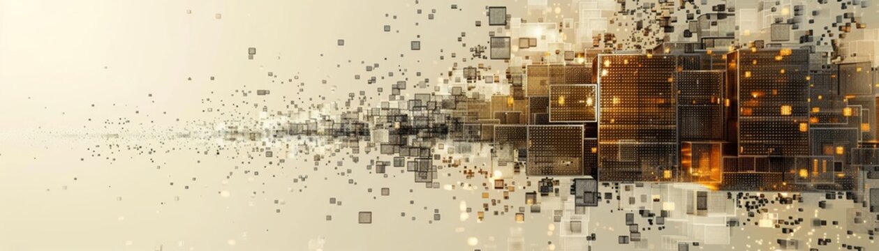 A quantum computer processing complex financial algorithms