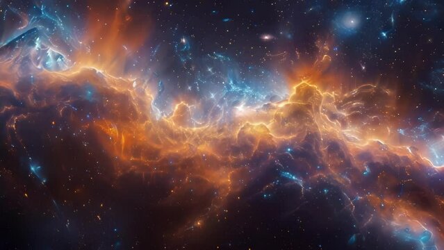 A tangled web of stars and galaxies expanding into the vast unknown depths of the universe.