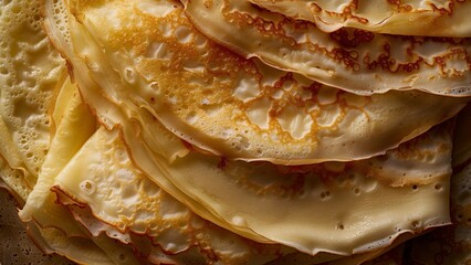 stacked crepes close-up wallpaper texture pattern or background