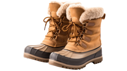 A stylish pair of snow boots featuring luxurious fur lining for maximum warmth and comfort
