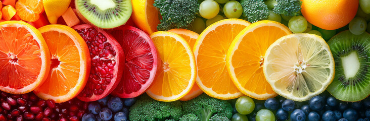 Vibrant Assortment of Fresh Citrus and Mixed Fruits - Powered by Adobe