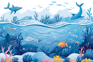 Maritime Majesty World Ocean Day Concept isolated on a transparent background world ocean day concept