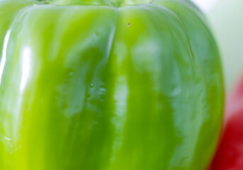 Close up green bell pepper - 774023616