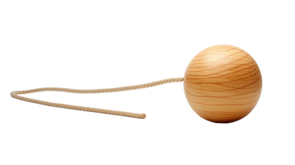 A wooden toy with a cord attached, ready for playtime