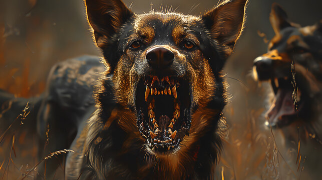 Aggressive barking dog