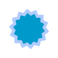 青いギザギザの円のフレーム