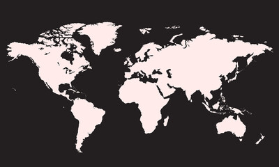 mapa mundial fondo negro vector