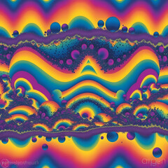 colored psychedelic, ai-generatet