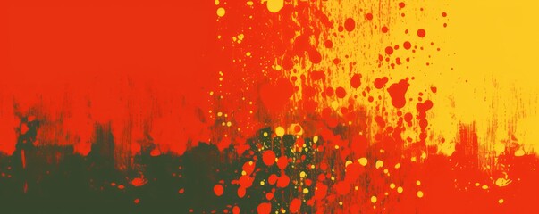 Olive red orange gradient gritty grunge vector brush stroke color halftone pattern