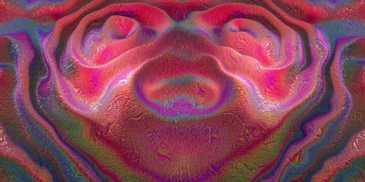 psychedelic abstract background, embossed leather, embossed material, waves 