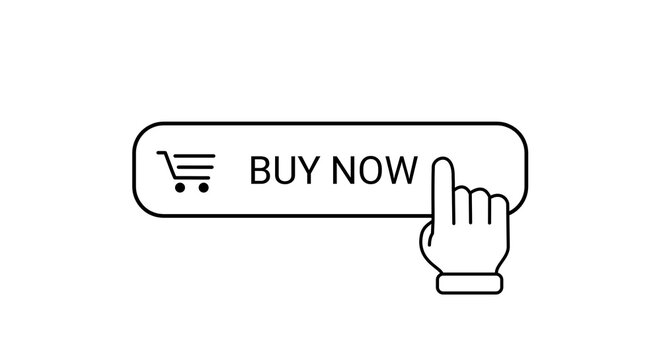 Click button on buy now icon. Buy now icon with shopping cart or trolley. Shopping icon. Png image.