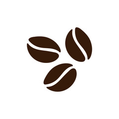 Coffee Bean Vector Icon Logo Template, vector icon design, set of coffee beans on white background