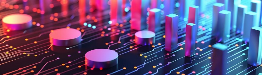 3D render icon 3D scatter plot with cute creatures interacting on a solid background icon 3d ransomware