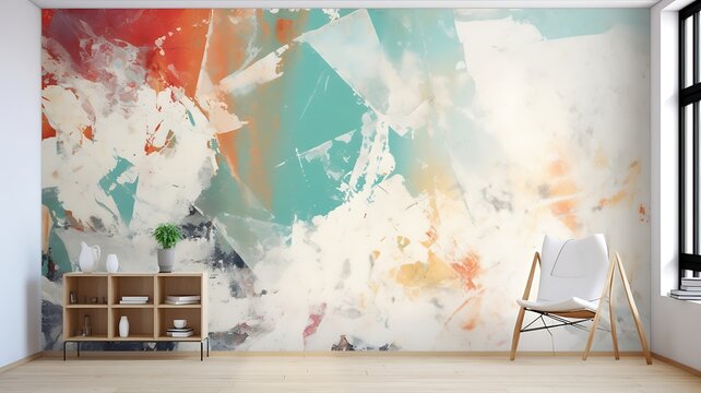 White Elegance: Wall Design on a Background of Purity
