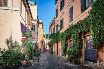 Fototapeta na wymiar Cozy Rome Trastevere. Rome.