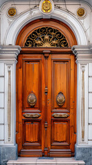 Ornate wood/gold door in Spain, Andalucia.