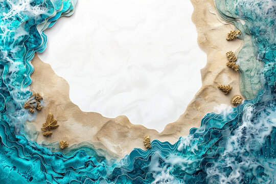 background with shells world ocean day concept 