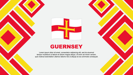 Guernsey Flag Abstract Background Design Template. Guernsey Independence Day Banner Wallpaper Vector Illustration. Guernsey