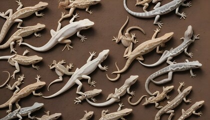 Lizards In A Coordinated Movement Pattern  2