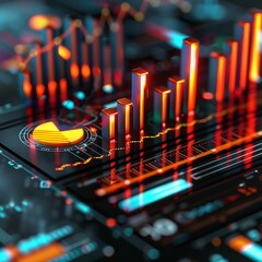 icon Line graph tracking energy consumption with a playful narrative icon analysis