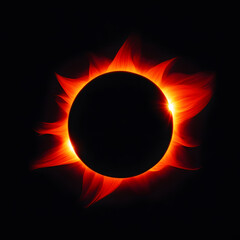 solar eclipse in space, ai-generatet