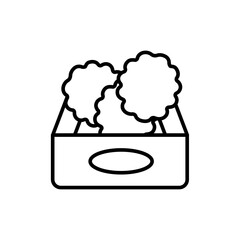 Fried chicken outline icons, minimalist vector illustration ,simple transparent graphic element .Isolated on white background
