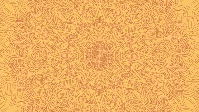 Creative detailed Mandala hd, 4k landscape video, footage, animation with seamless looping, Editable video background.