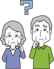 疑問に思う高齢男女