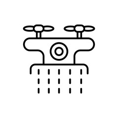 Irrigation outline icons, minimalist vector illustration ,simple transparent graphic element .Isolated on white background