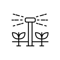 Irrigation outline icons, minimalist vector illustration ,simple transparent graphic element .Isolated on white background