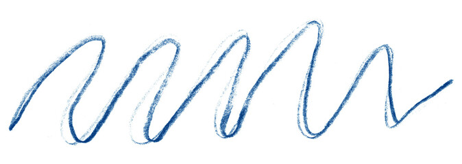 blue pencil strokes isolated on transparent background