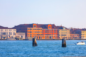 Architecture at coast of Grand Canal in Venice