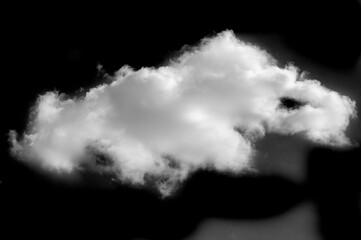 White cloud on a black background, Clean, minimalist design for an elegant aesthetic. Contrasting...