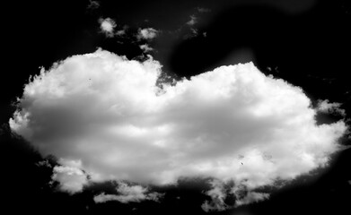 White cloud on black background, Contrast black and white for a modern and elegant design. Ideal...