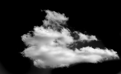 White cloud on black background, Clean and minimalistic design creating an elegant look. Ideal for...