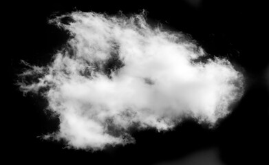 White cloud on a black background, Clean and minimalistic design. Ideal for showcasing high contrast designs. Ideal for highlighting details and textures in artwork.