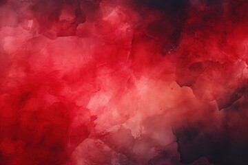 Red abstract watercolor stain background pattern - obrazy, fototapety, plakaty