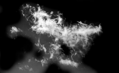 White cloud on a black background. A stunning contrast for vibrant design work. Ideal for creating...