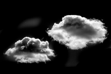White cloud on a black background. Stylish and minimalist design for creative projects. The...