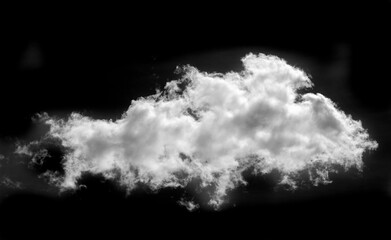 White cloud on a black background. A unique and attractive design element for projects. Easily...