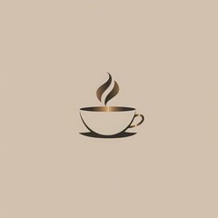 logo for a coffee brand, simple, vector, logo design, coffee shop, copy and text space