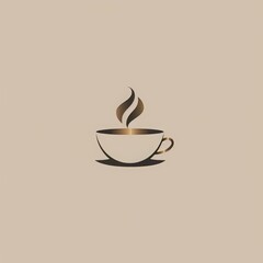 Obraz premium logo for a coffee brand, simple, vector, logo design, coffee shop, copy and text space