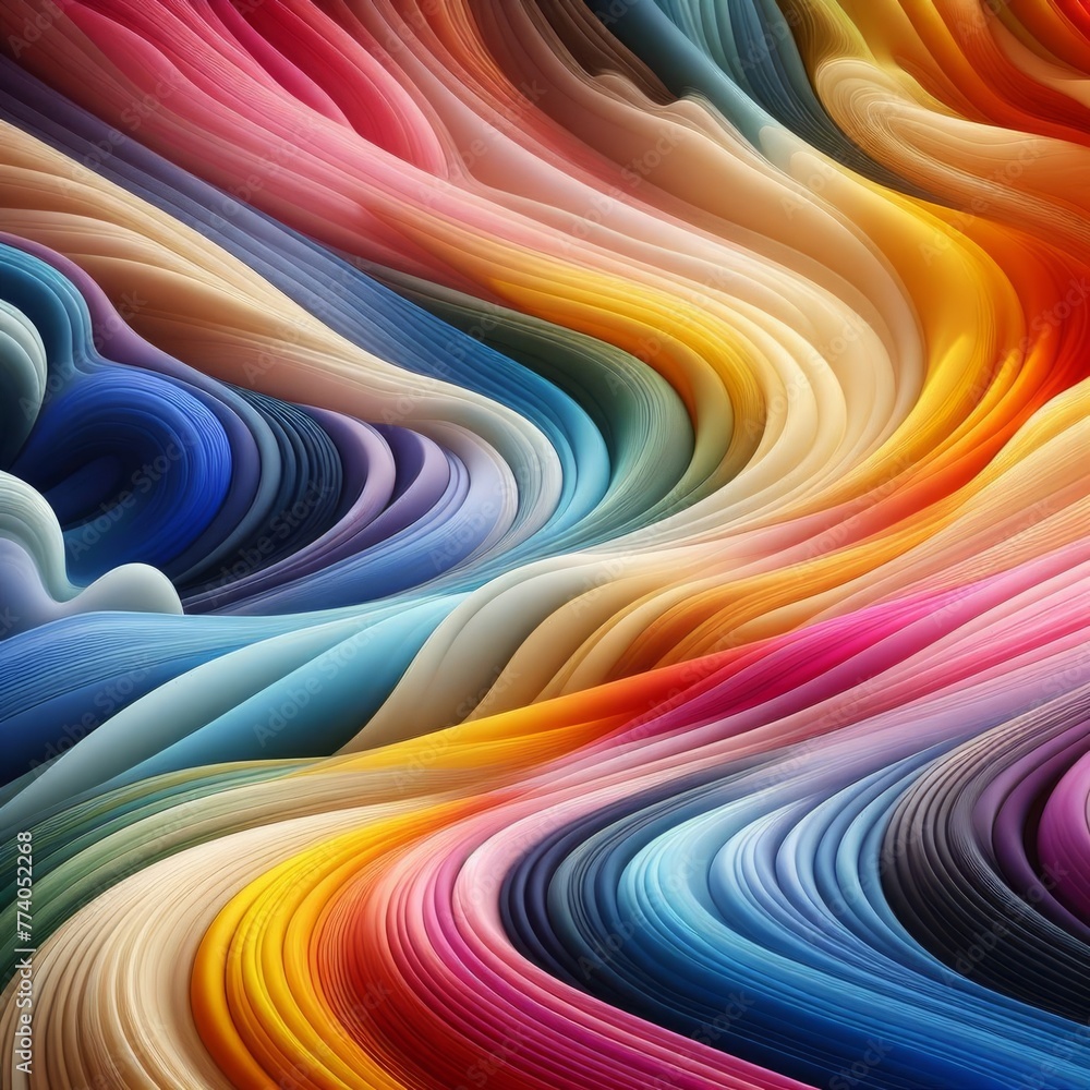Poster a mesmerizing pattern of swirling colors that depicts a dance of hues and shapes. this abstract crea