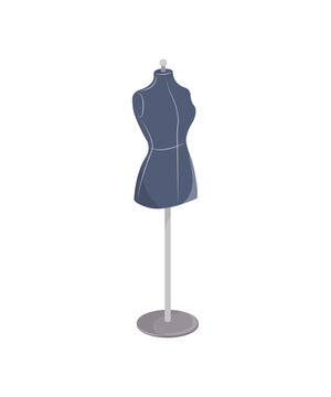 Tailoring mannequin for female. Torso dummy for woman clothes.