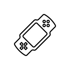 Handheld game outline icons, minimalist vector illustration ,simple transparent graphic element .Isolated on white background