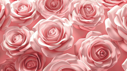 Elegant Pink Roses Background - Romantic Floral Wallpaper Design