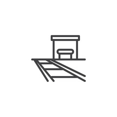 Train Station line icon