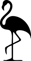 Silhouette flamant rose flat design © Thierry